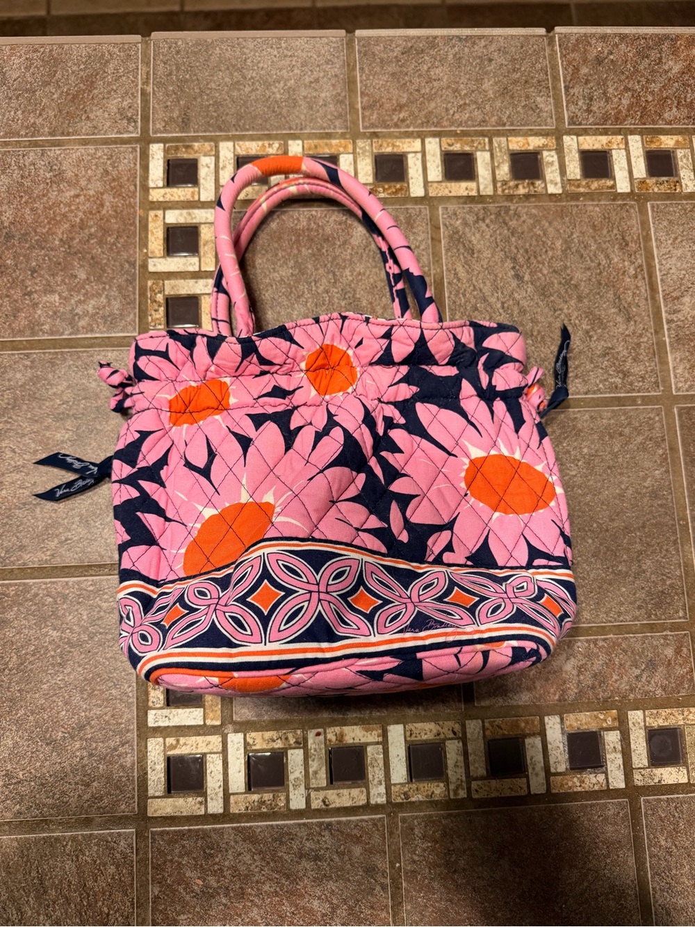 Retired Quilted Vera Bradley "Loves Me" Handbag